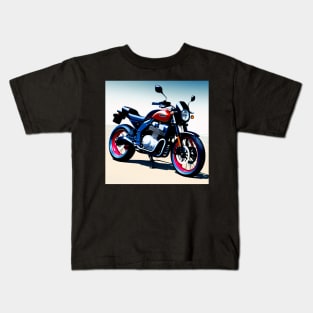 Vintage Sportbike Motorcycle Art Kids T-Shirt